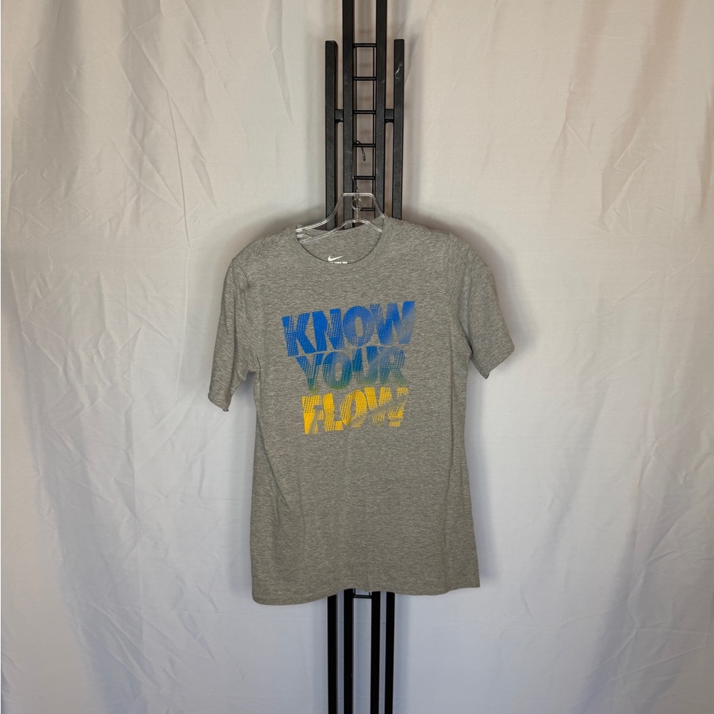 Nike Kids Gray Tee‎ with Blue and Yellow Graphic